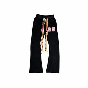 BRAINWASHED Multichord Black Mohair Pants